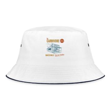 Sauerteigbrot Backkarbivore aus Breadville - Bucket Hat - Weiß/Navy - Vorne