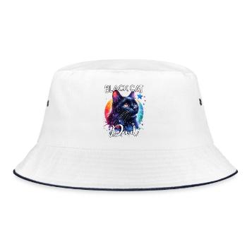 Papa Chat Noir - Bob - blanc/marine - Devant