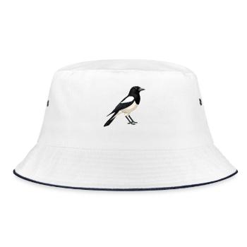 Magpies Magpie - Bucket Hat - white/navy - Front