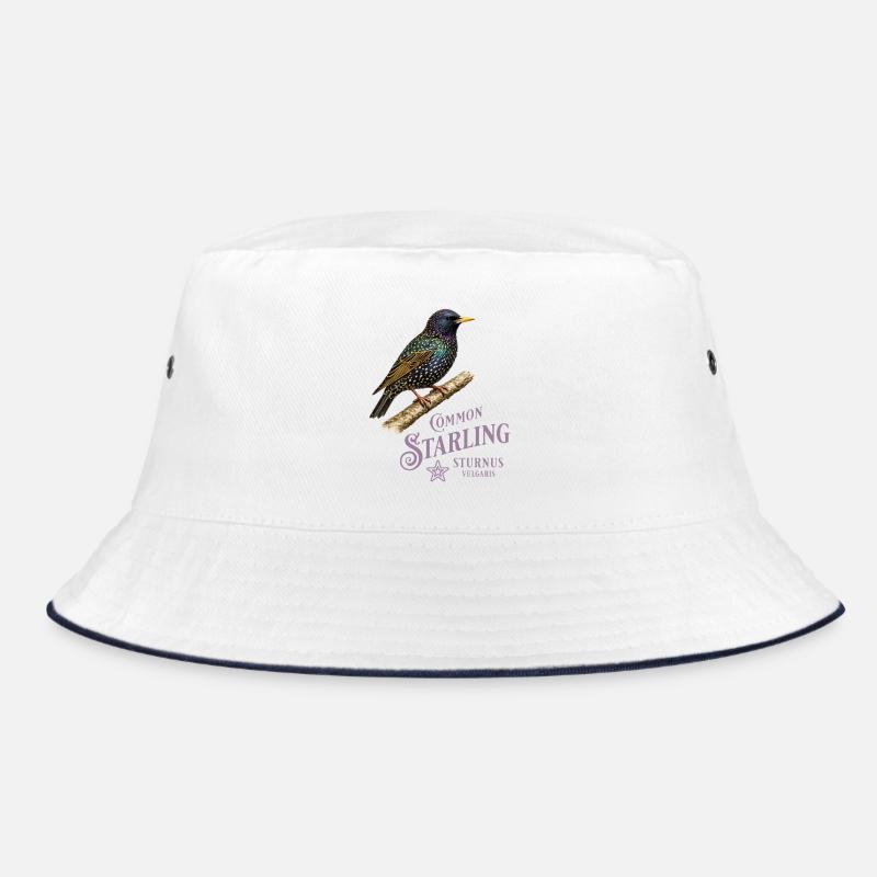 Common Starling Star Vogel Natur Design Bucket Hat