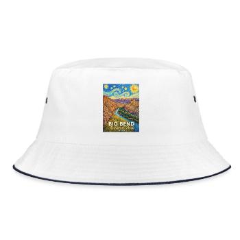 Big Bend National Park Splash of Colors - Bucket Hat - white/navy - Front