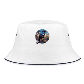 Magpies Magpie - Bucket Hat - white/navy - Front