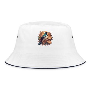 Magpies Magpie - Bucket Hat - white/navy - Front