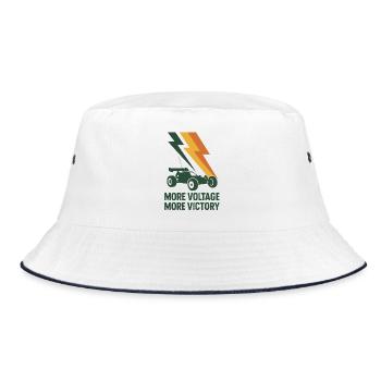 More volts, more victory | RC Car Electric - Bucket Hat - white/navy - Front