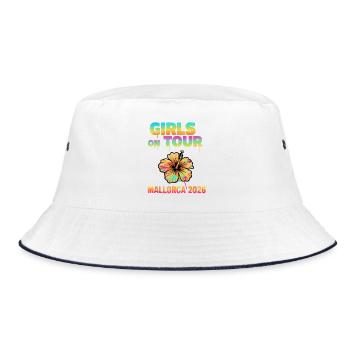 Girls On Tour Mallorca 2026 - Bucket Hat - white/navy - Front