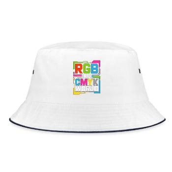 Print Designer RGB In A CMYK World Print Expert - Bucket Hat - white/navy - Front