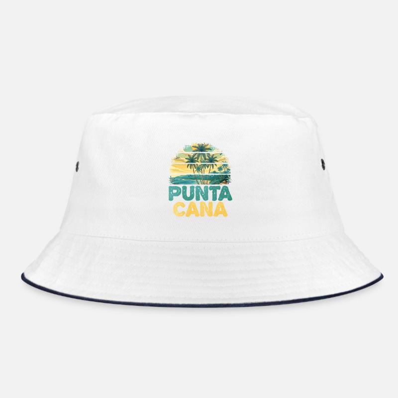 Punta Cana Tropical Beach Artwork Bucket Hat