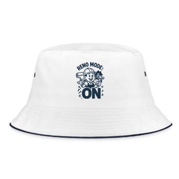 Renomodus on | Renovation DIY - Bucket Hat - white/navy - Front