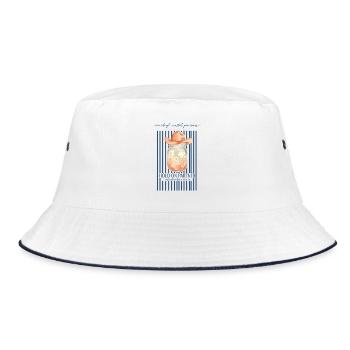 Sourdough Hold On Partner Feed My Starter Bread - Bucket Hat - white/navy - Front