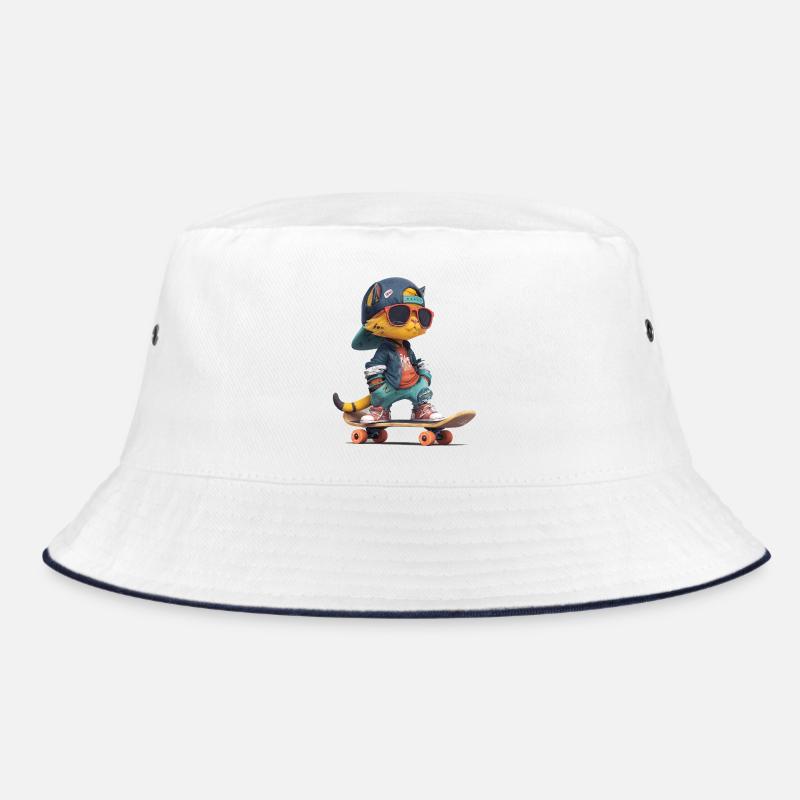 Skater Cat  Bucket Hat
