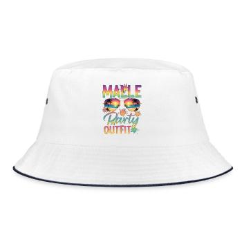 Malle Party Outfit - Bucket Hat - white/navy - Front