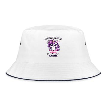 Verdirb mir nicht meine schlechte Laune - Bucket Hat - Weiß/Navy - Vorne