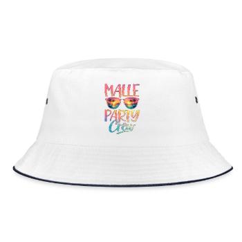 Malle Party Crew - Bucket Hat - white/navy - Front