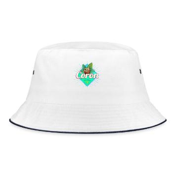 Coron Island in the Philippines Coconut Souvenir - Bucket Hat - white/navy - Front