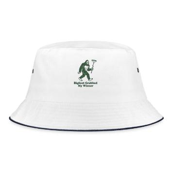 Funny Camping Sasquatch Bigfoot Got My Peni - Bucket Hat - white/navy - Front