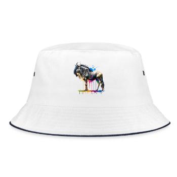GNU Gift - Bucket Hat - white/navy - Front