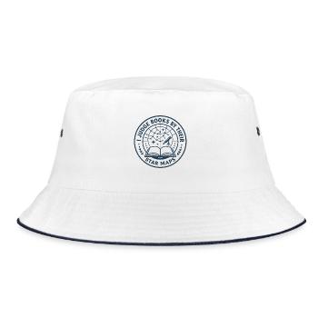 Bücher nach Sternkarten | Sci-Fi Lesen - Bucket Hat - Weiß/Navy - Vorne