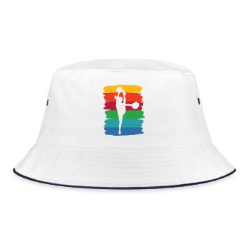 Cheerleader Cheer Mom Cheerleading - Bucket Hat - white/navy - Front