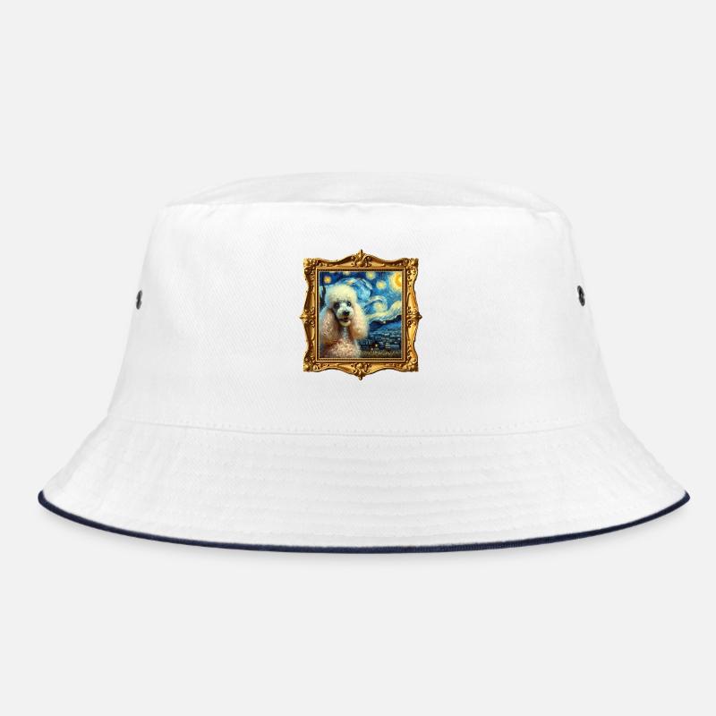 Poodle Starry Night Bucket Hat