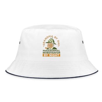 ghost hunting paranormal ghost hunter - Bucket Hat - white/navy - Front