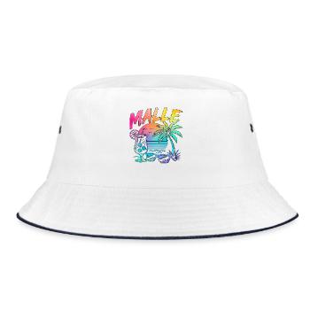 Malle Holiday Mallorca Party Summer - Bucket Hat - white/navy - Front