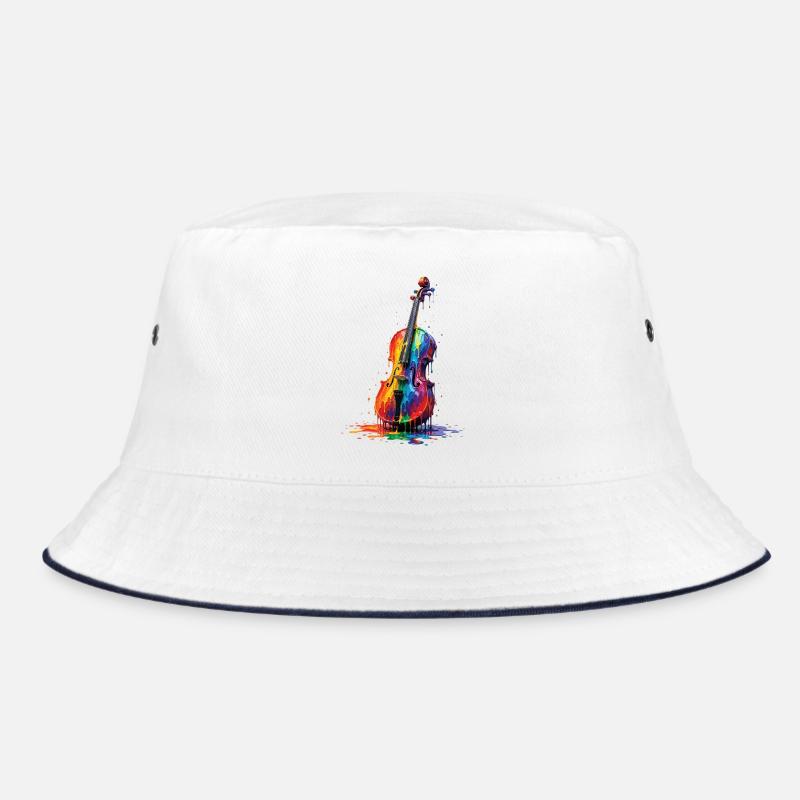 Viola with dripping paint Bucket Hat