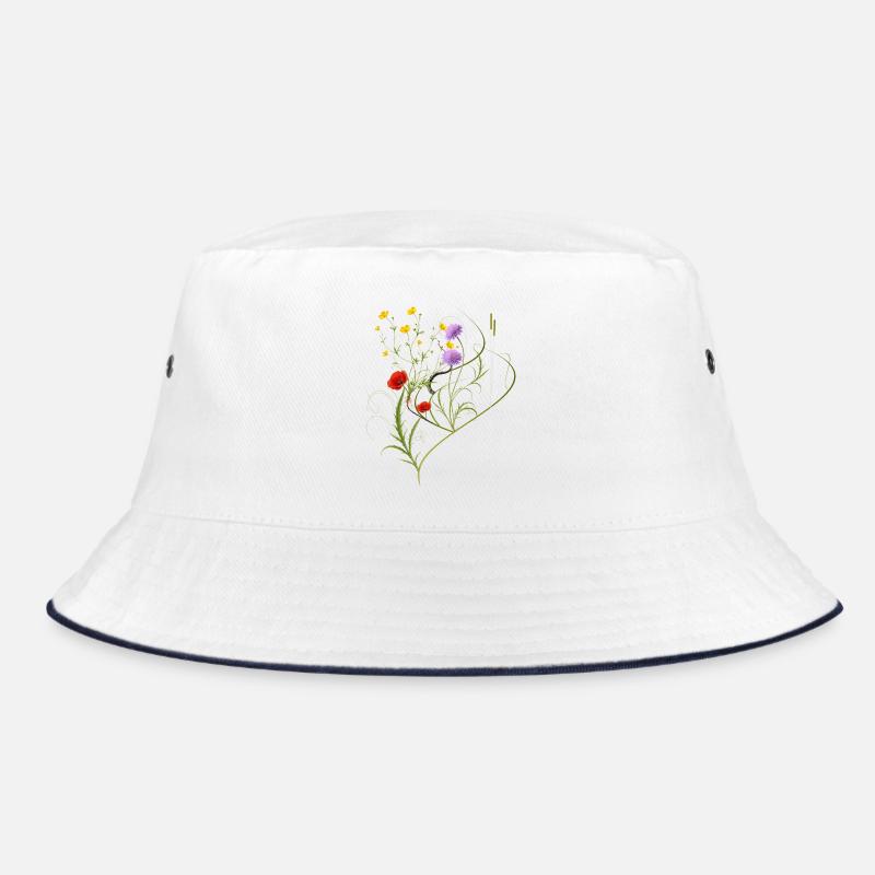 Wildblumen Wiese Botanisches Design  Bucket Hat