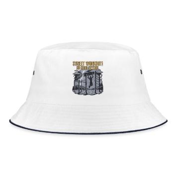 calisthenics workout - Bucket Hat - white/navy - Front