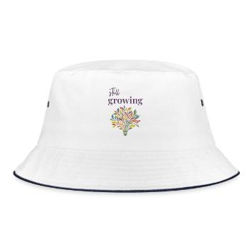 Still Growing Color Blossom Tree - Bucket Hat - white/navy - Front