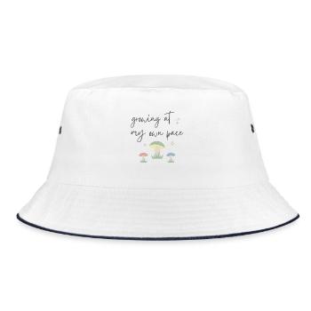 Grandir à votre rythme - design de champignons motivant - Bob - blanc/marine - Devant