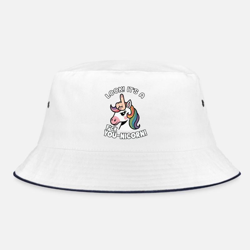 Freches Unicorn-Einhorn Spruch Fick dich Bucket Hat