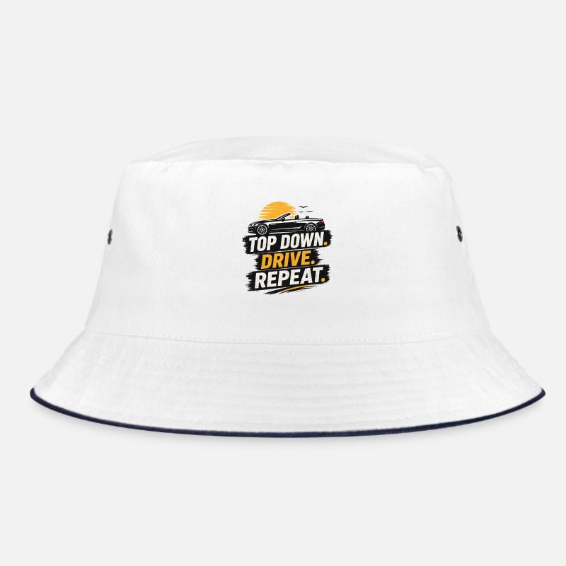 Top Down Drive Repeat Convertible Bucket Hat
