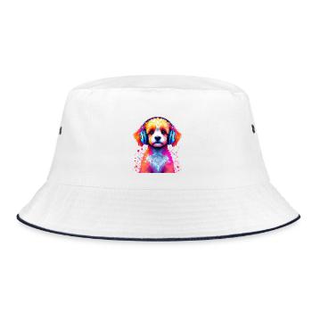Casque Caniche - Bob - blanc/marine - Devant