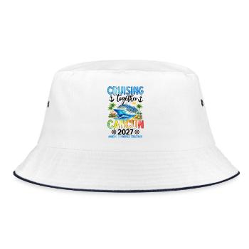 Cruising Together Cancun 2027 - Bucket Hat - Weiß/Navy - Vorne