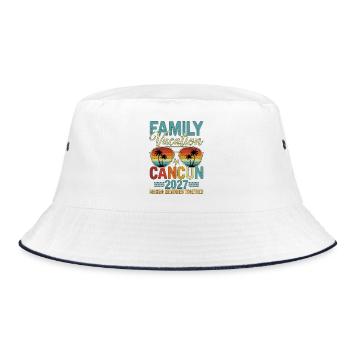 Family Vacation Cancun 2027 - Bucket Hat - Weiß/Navy - Vorne