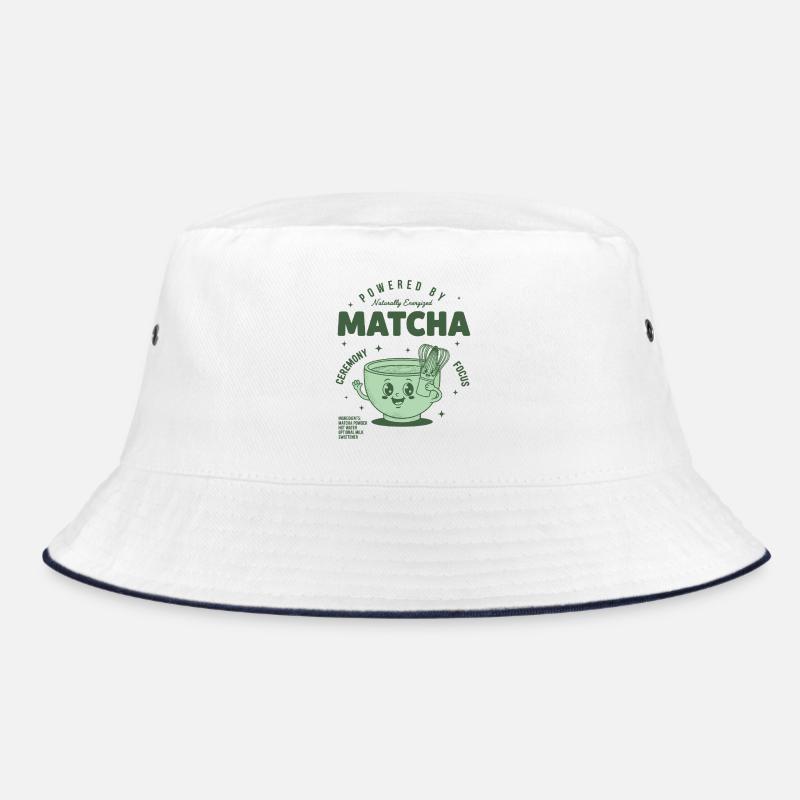 Powered By Matcha Naturally Energized Tea Bucket Hat