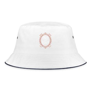 Blass ist meine Ästhetik - Bucket Hat - Weiß/Navy - Vorne
