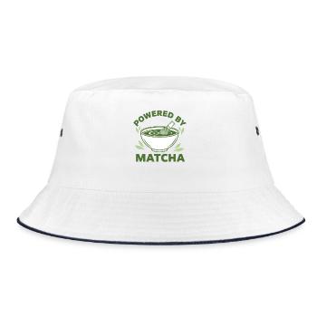 Propulsé par le thé vert matcha Matcha Latte Lover - Bob - blanc/marine - Devant