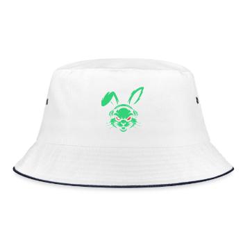 Neon Beats - Bucket Hat - Weiß/Navy - Vorne
