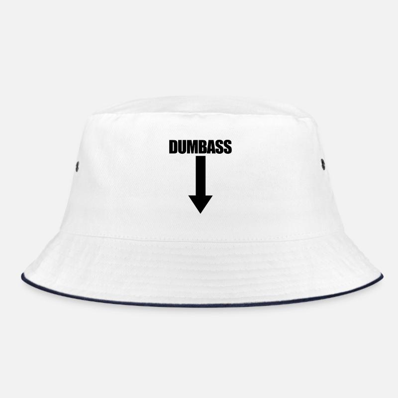 Dummkopf Pfeil nach unten Lustig Ich bin ein Dummk Bucket Hat
