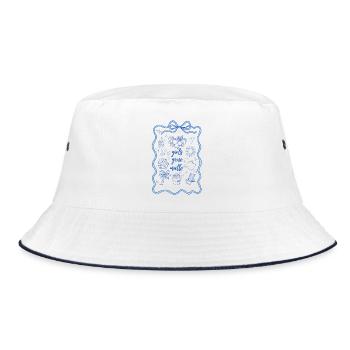 Girls gone Malle Shirt Mallorca Girls Trip - Bucket Hat - white/navy - Front