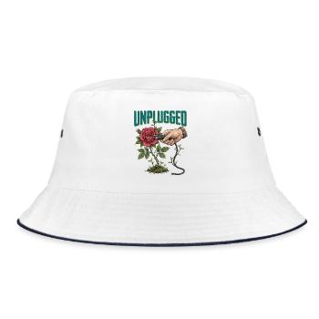 Unplugged - Bucket Hat - white/navy - Front