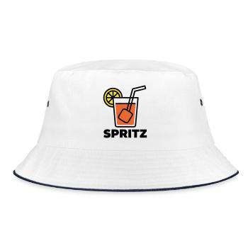 Spritz Cocktail Summer Drink Italy Holiday - Bucket Hat - white/navy - Front