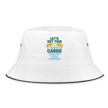 LASS UNS DIESEN RIP Trading Cards Booster Pack holen - Bucket Hat - Weiß/Navy - Vorne