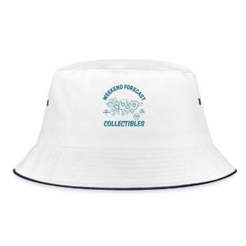 Wochenend-Prognose-Sammlerpaket Ripping Trading - Bucket Hat - Weiß/Navy - Vorne