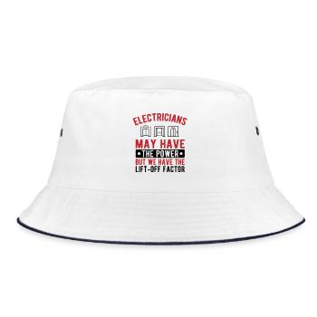 Elevator Mechanics - Electricians Lift-Off Gift - Bucket Hat - white/navy - Front