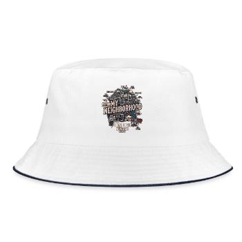 Local Love Münster - Bucket Hat - Weiß/Navy - Vorne