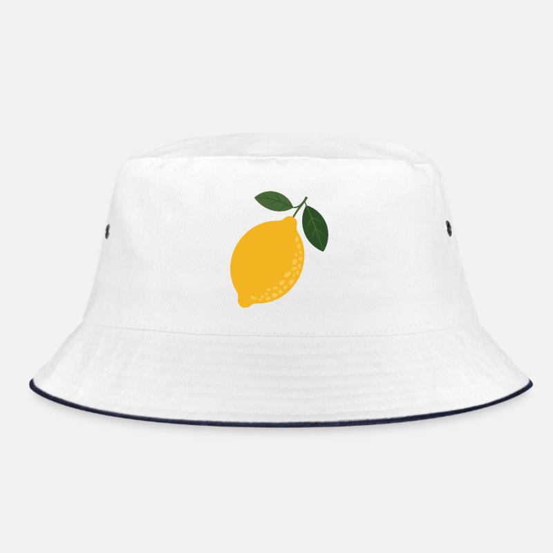 Lemon & Leaves Illustration Bucket Hat