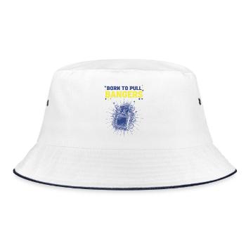 Born To Pull Bangers Trading Card Booster Pack - Bucket Hat - white/navy - Front