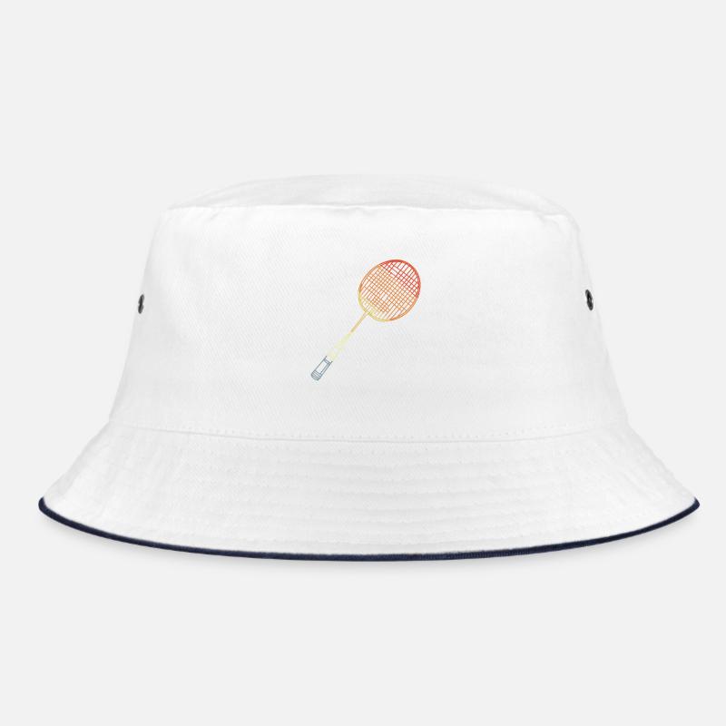 Badminton Racket Sketch Bucket Hat